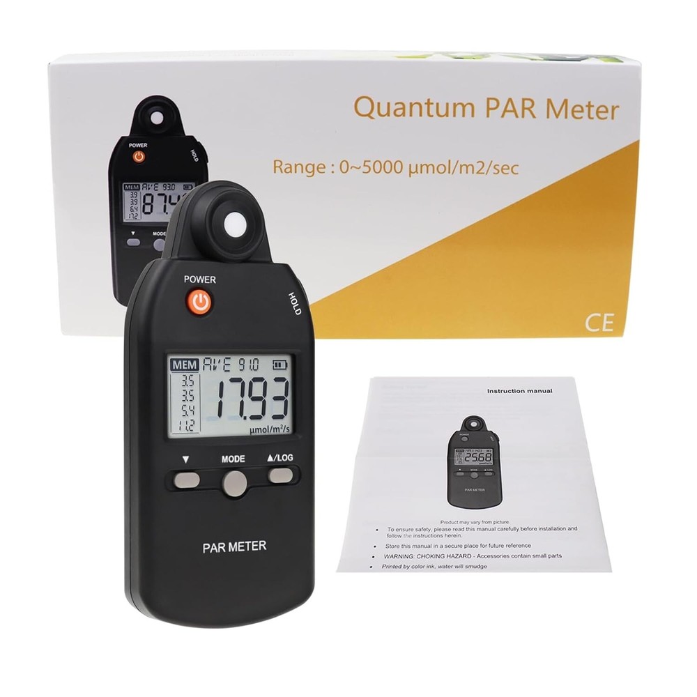 Compact Quantum PAR Meter: Measure Photosynthetic Activity 400-700nm Light