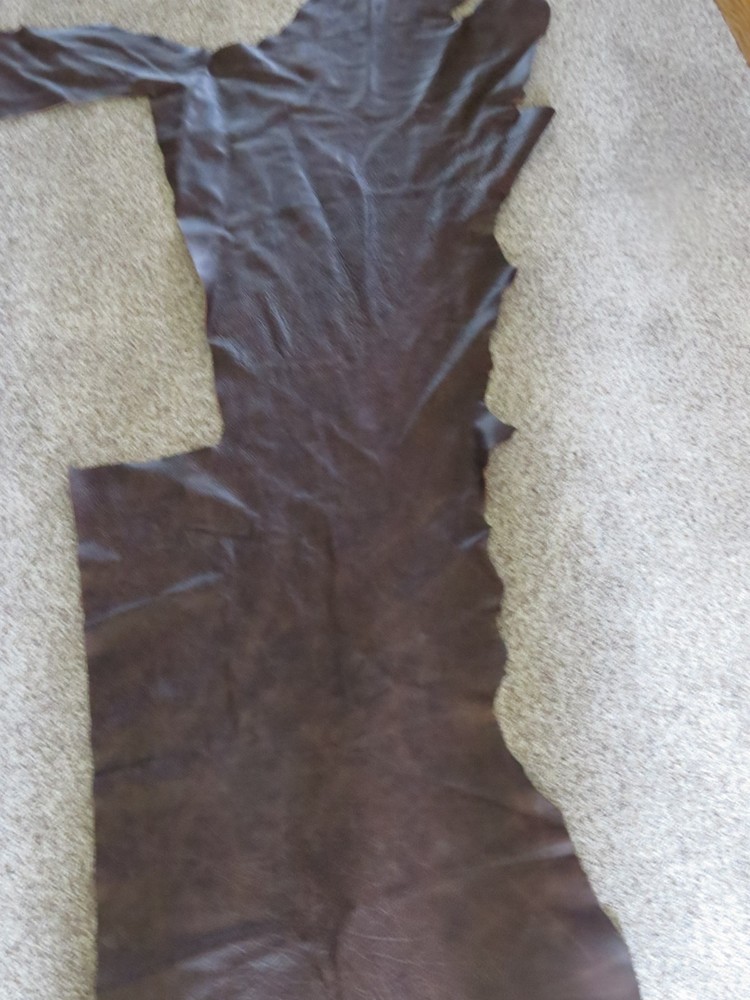 Chocolate Brown leather partial hide Size 81" 3.5-4oz