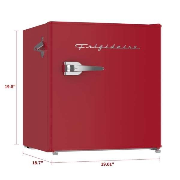 Frigidaire, 1.6 Cu. Ft. Retro Compact Refrigerator, Built-In Side Bottle Opener