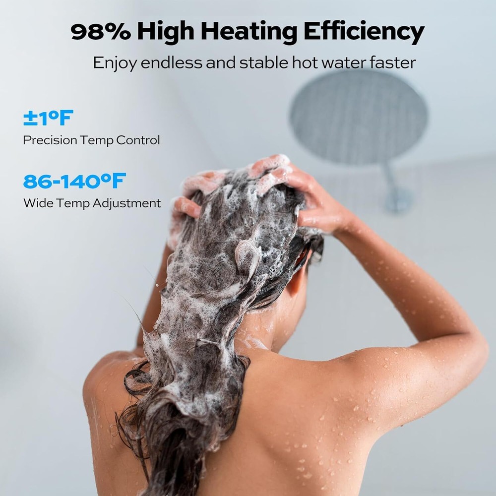 11kW 240V Tankless Water Heater Electric For Kitchen Sink Shower LED Display