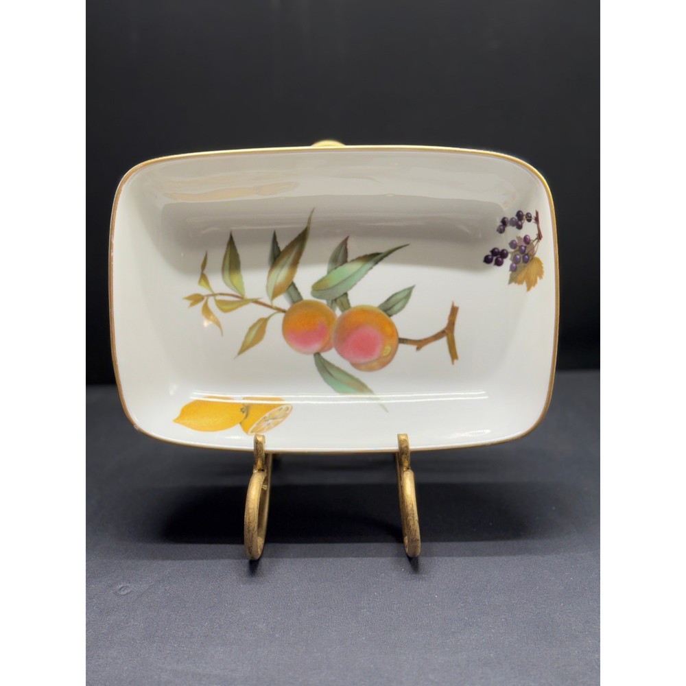 Vintage Royal Worcester Evesham Gold Oven-to-Table Rectangular Serving Dish