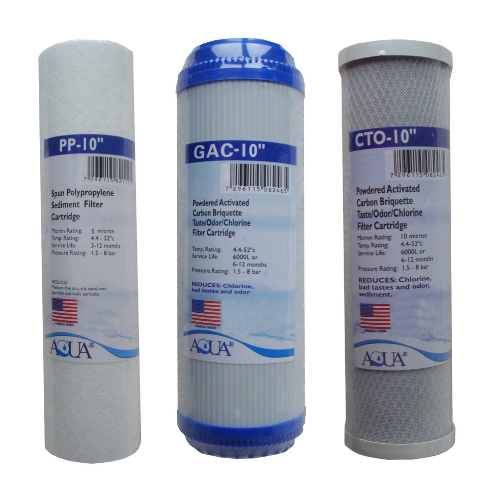 Reverse Osmosis RO Replacement 2 Sets of 3 Filters each: Sediment, GAC and CTO