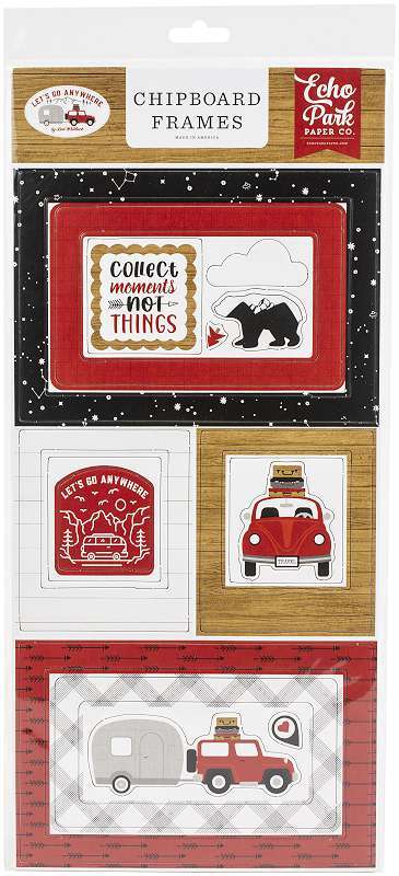 Let's Go Anywhere Chipboard 6"X13" Frames