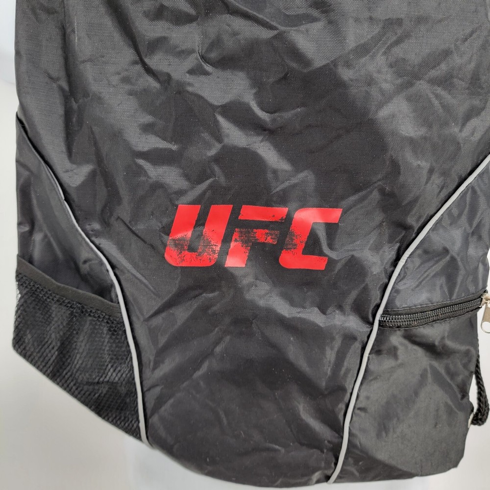 UFC Gym Black Red Logo Drawstring Backpack Bag