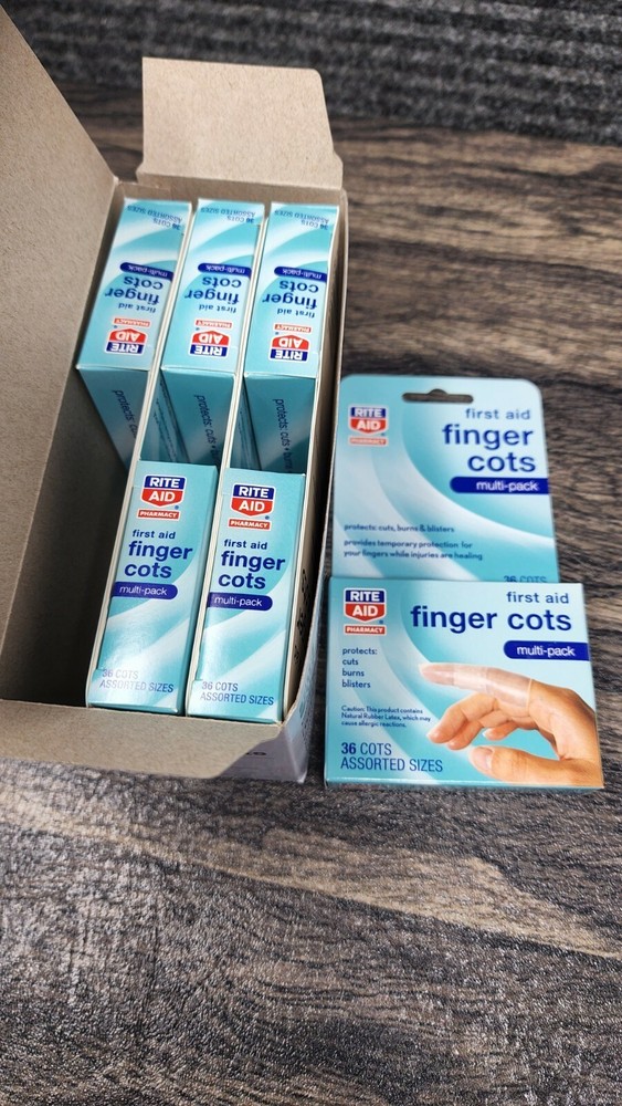 216 Assorted Sizes Rite Aid Finger Cots Multipack