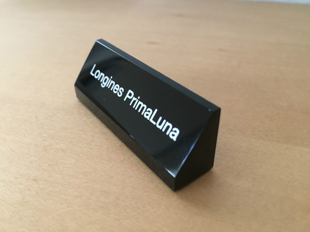 Exhibitor Plate LONGINES - Longines PrimaLuna - Black