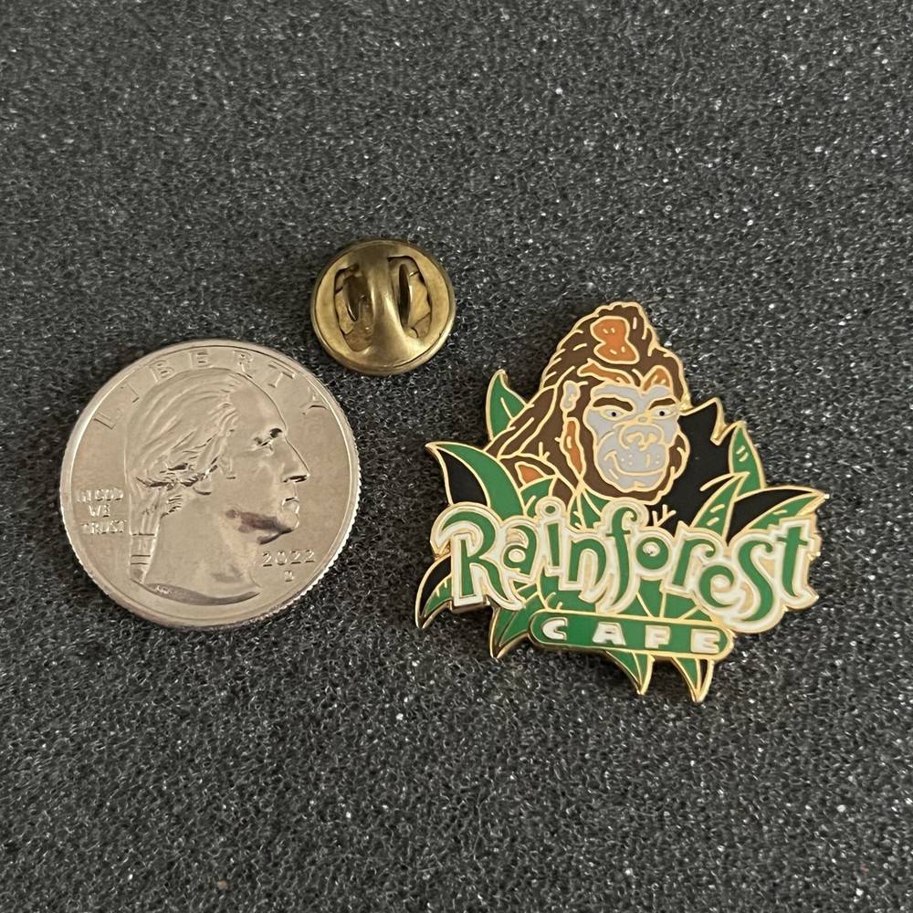 Rainforest Café Gorilla Gold Tone Pin Pinback #43836