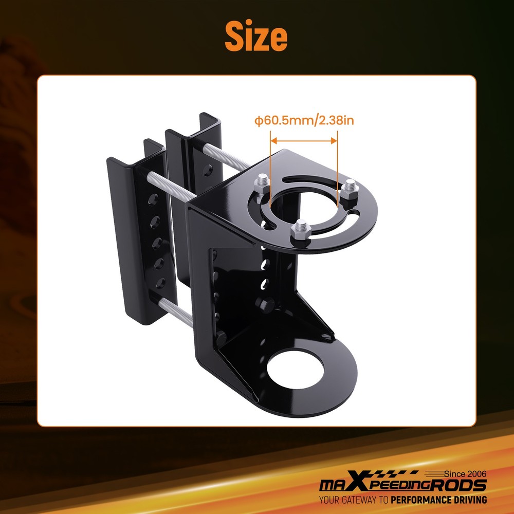 Side Mount Trailer Stabilizer Jack Plate 3-Bolt Pattern Steel Construction