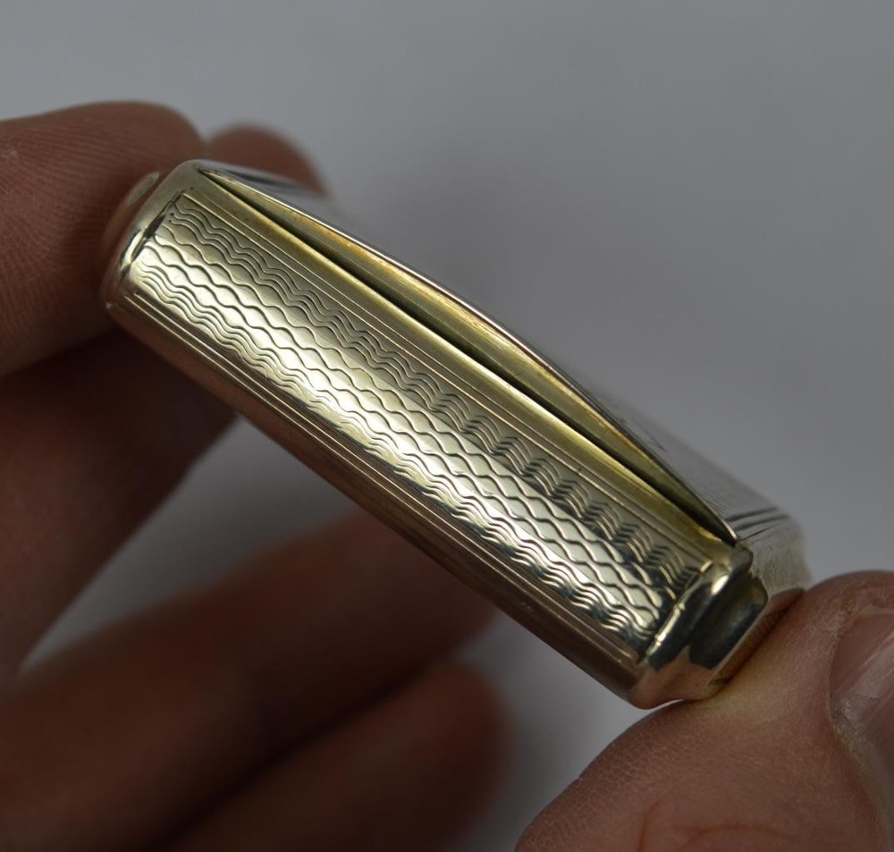 Antique Continental Silver Engine Turned Snuff Box