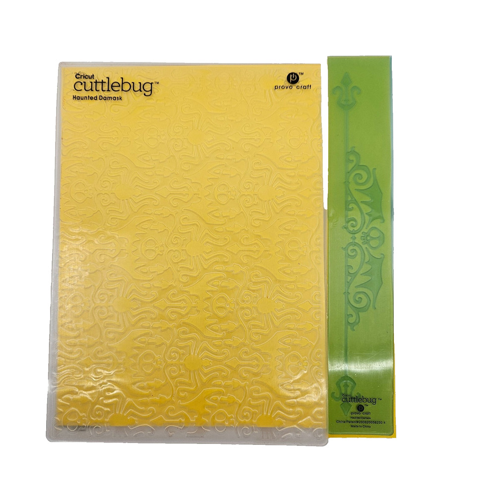 Cuttlebug Haunted Damask 5x7 Embossing Folder Used