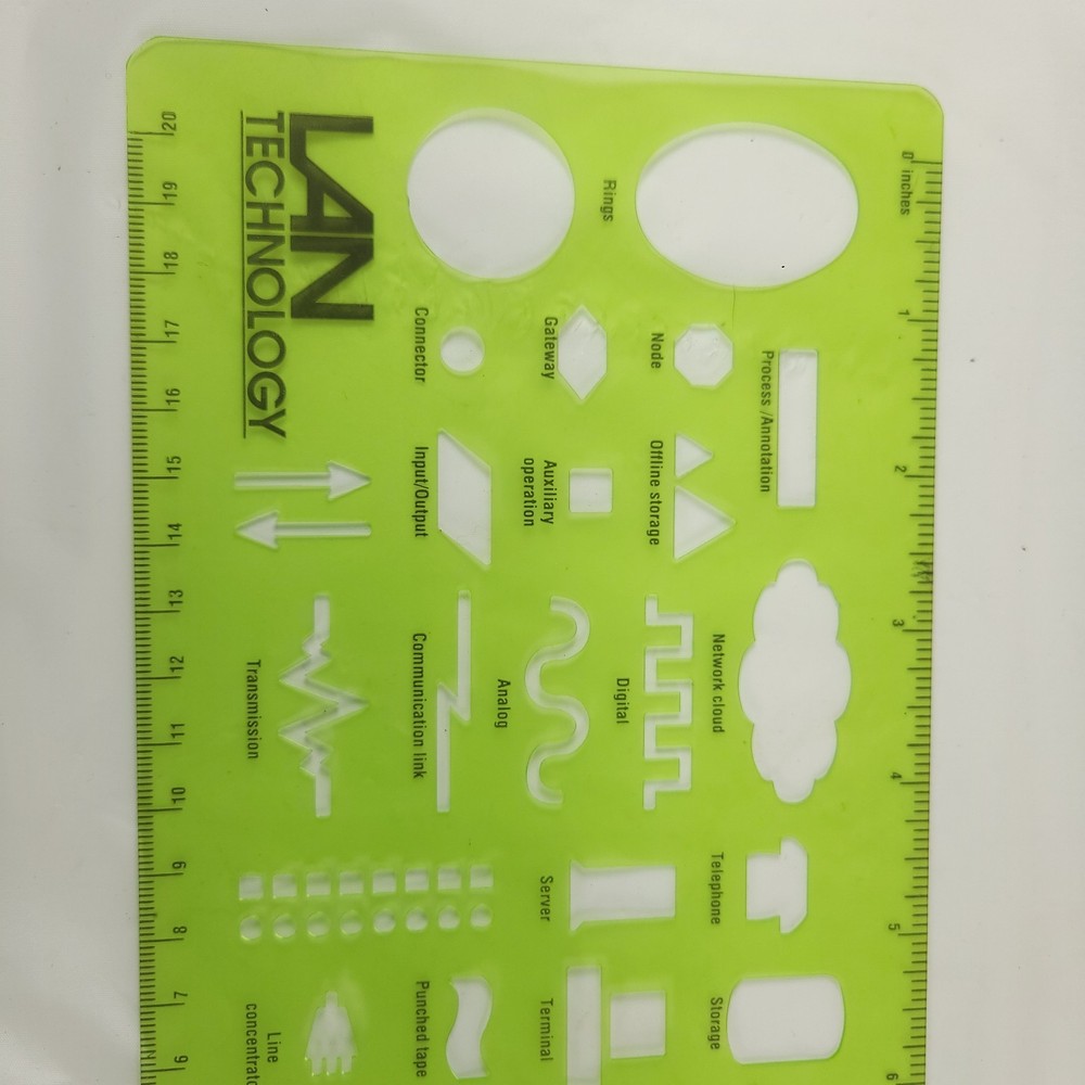 LAN Technology Plastic Networking Template P6378