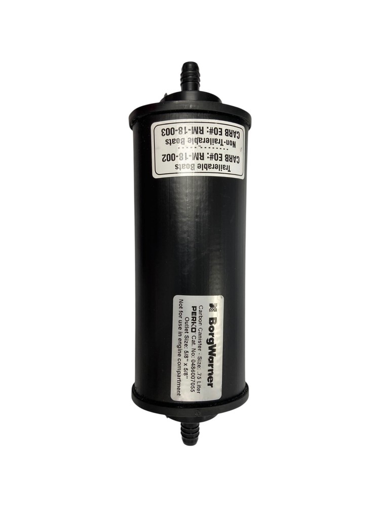 Perko Carbon Canister .75 L, 5/8" X 5/8" Vent (No Mounting nor Floating Bracket)