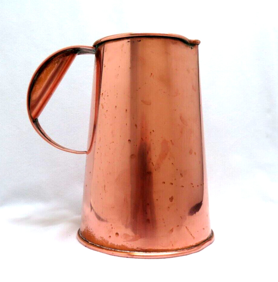 Vintage Copper Pitcher 7 1/2" Tall