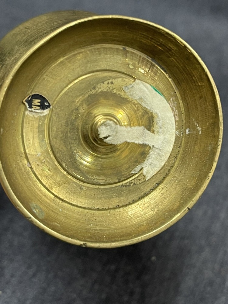 Small Brass Creamer With Handle 4” Tall Heavy