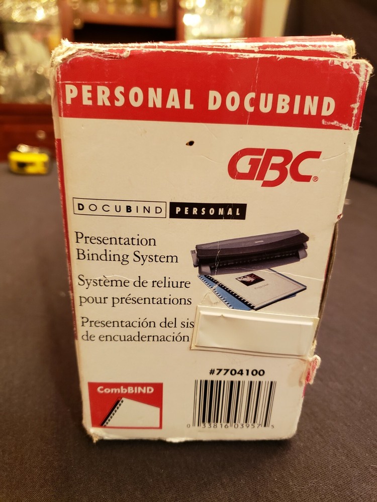 GBC Docubind Personal Presentation Binding System Machine with Bindings Used 1x