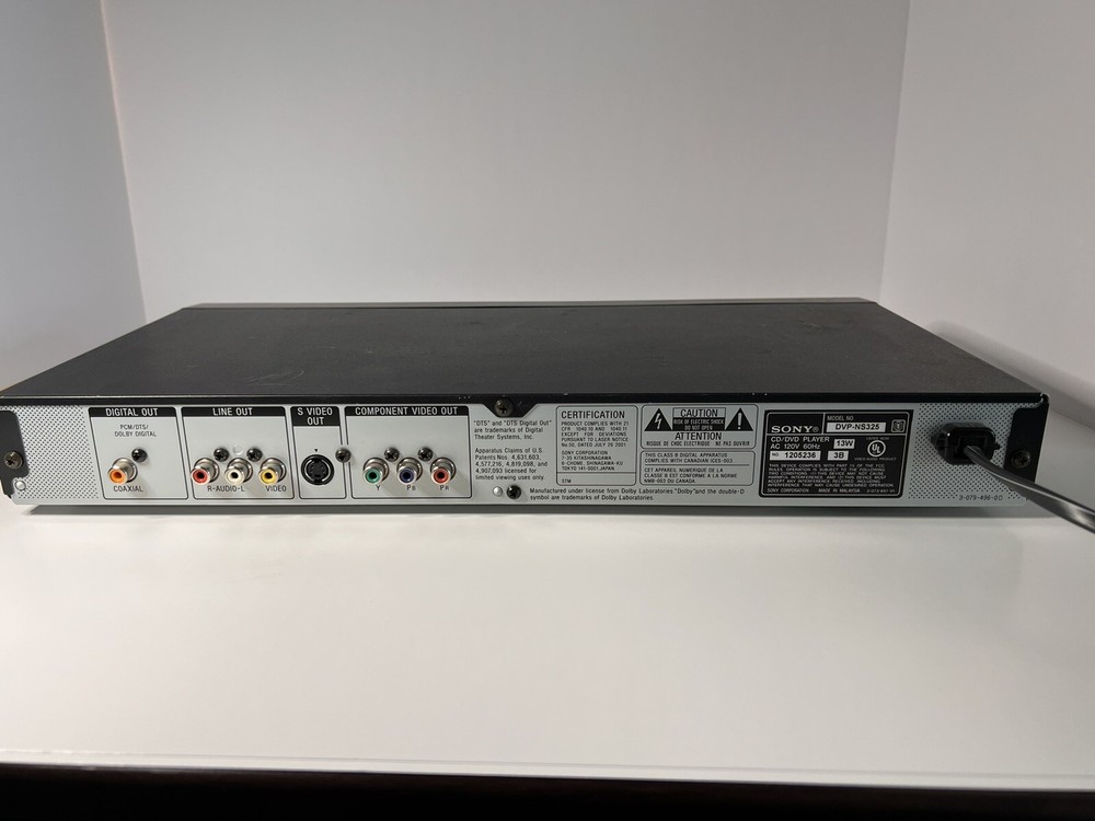 sony dvd/cd/video cd player