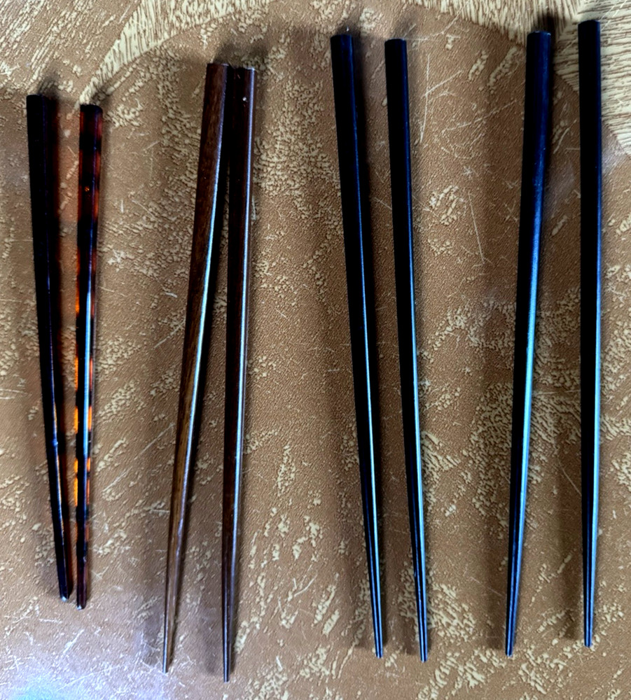 Vintage Chopsticks, 2 matched sets, 2 unmatched~332