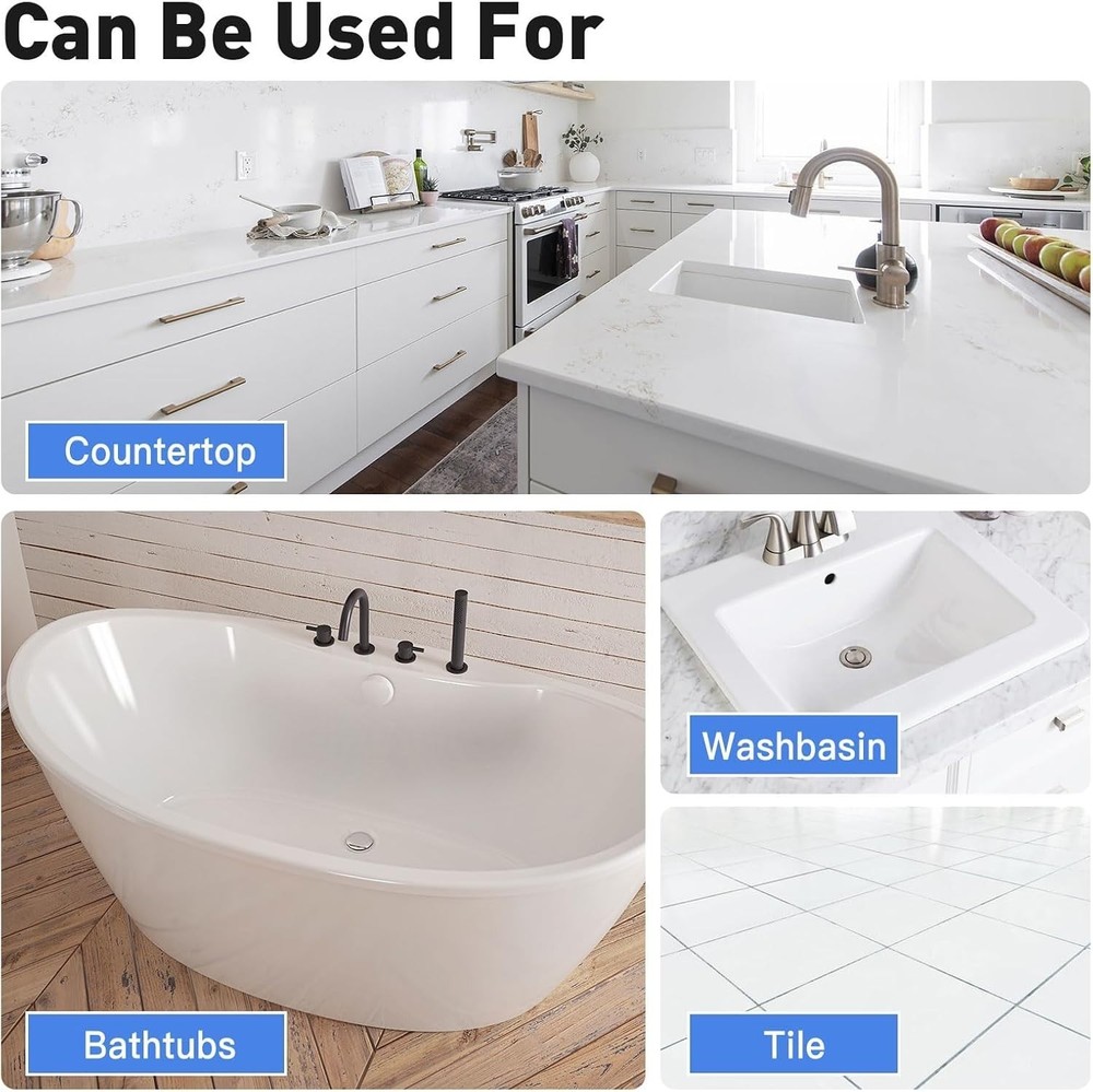 Professional Tub Refinish Kit | Water-Based, Quick Dry, Enhanced Durability