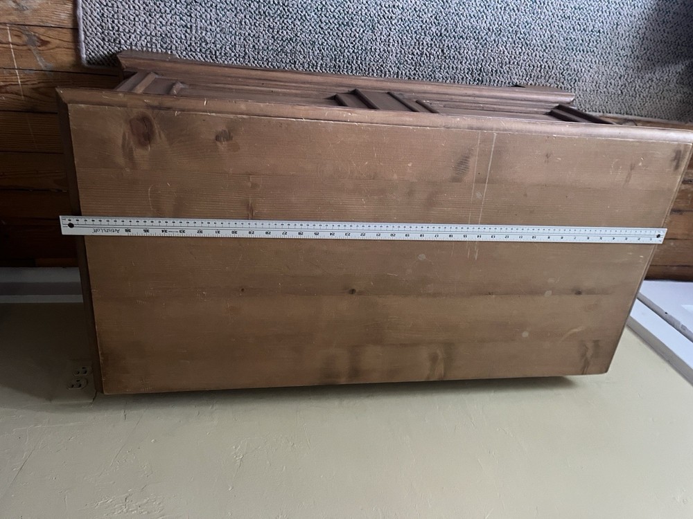 Pine Rustic Large Wooden Storage Trunk