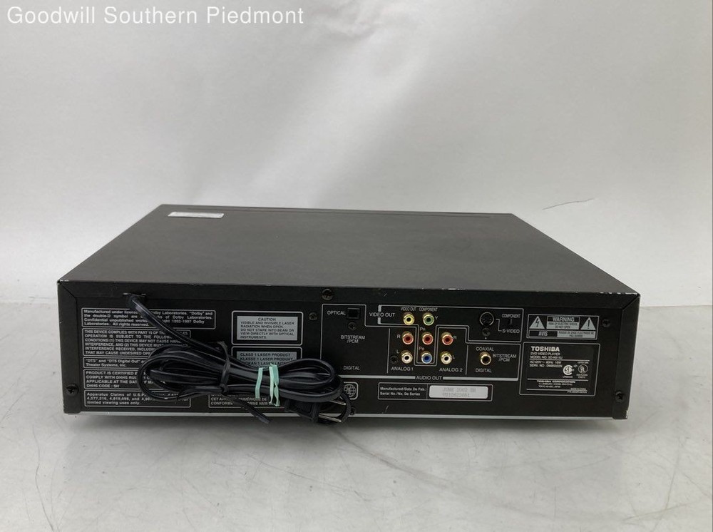 Toshiba SD-K615U 5-Disc Changer CD DVD Player - Tested