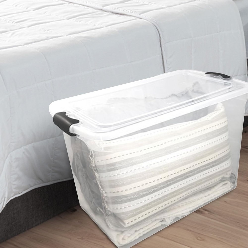 Versatile Stackable Container Boxes, 2-Pack, 112 Quart, Gray