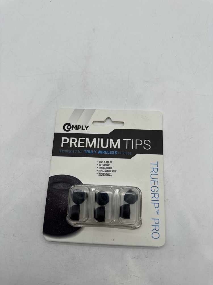 COMPLY Premium Tips TrueGrip Pro Earbud Tips Replacement Black