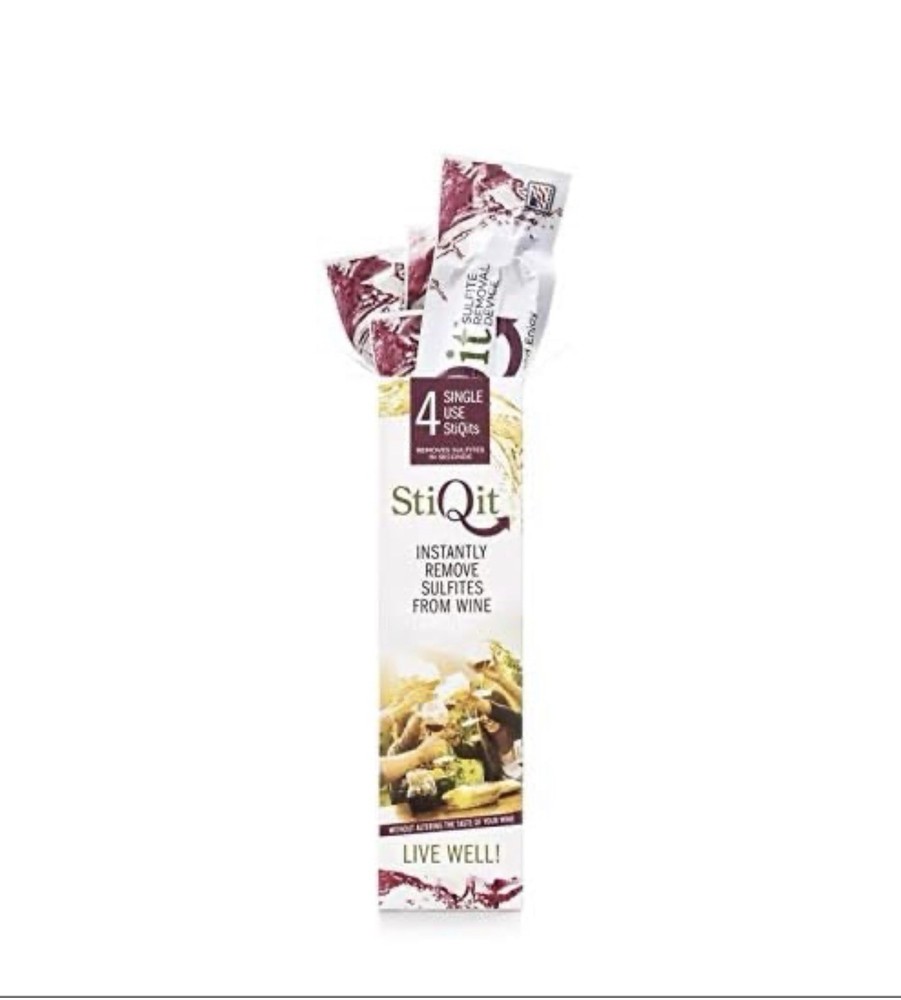 STIQIT INTANTLY REMOVE SULFITES FROM WINE 4 SINGLE NEW