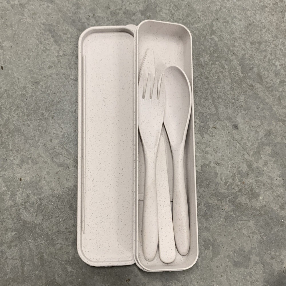 4 Sets *Missing Fork* portable utensils travel camping cutlery set