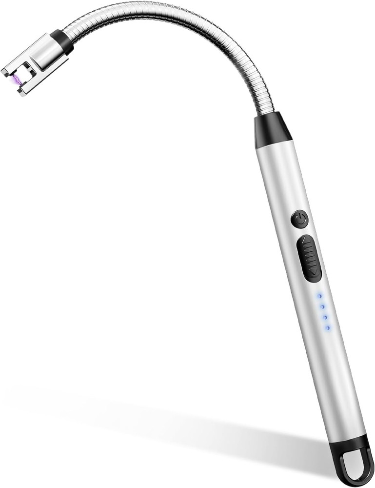 Electric Candle Lighter, Safty Lock, USB Type-C Port, Rechargeable Lighter, Wind