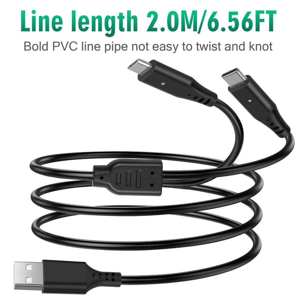 2x Rechargeable Battery Pack For XBox One Controller + USB/Type C Charging Cable