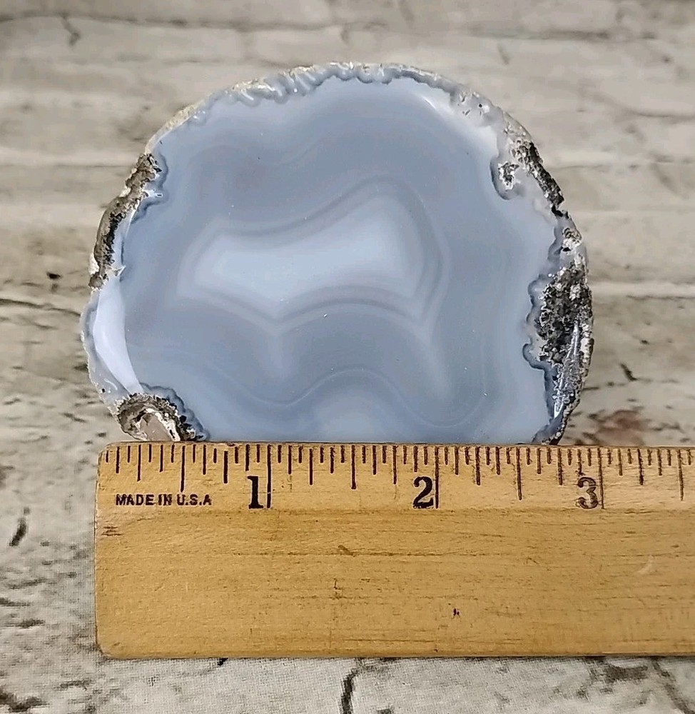 Agate Geode Slice Crystal Decor