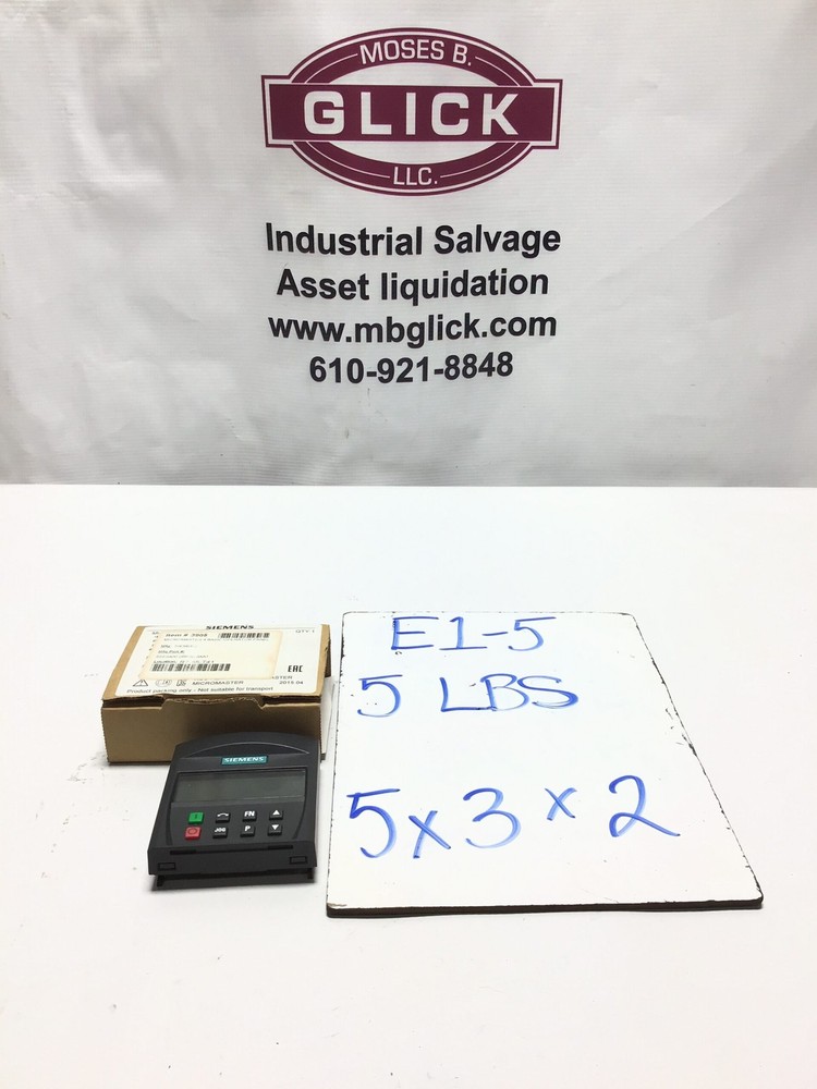 Siemens 6SE6400-0BP00-0AA1 Micro Master Basic Operator Panel