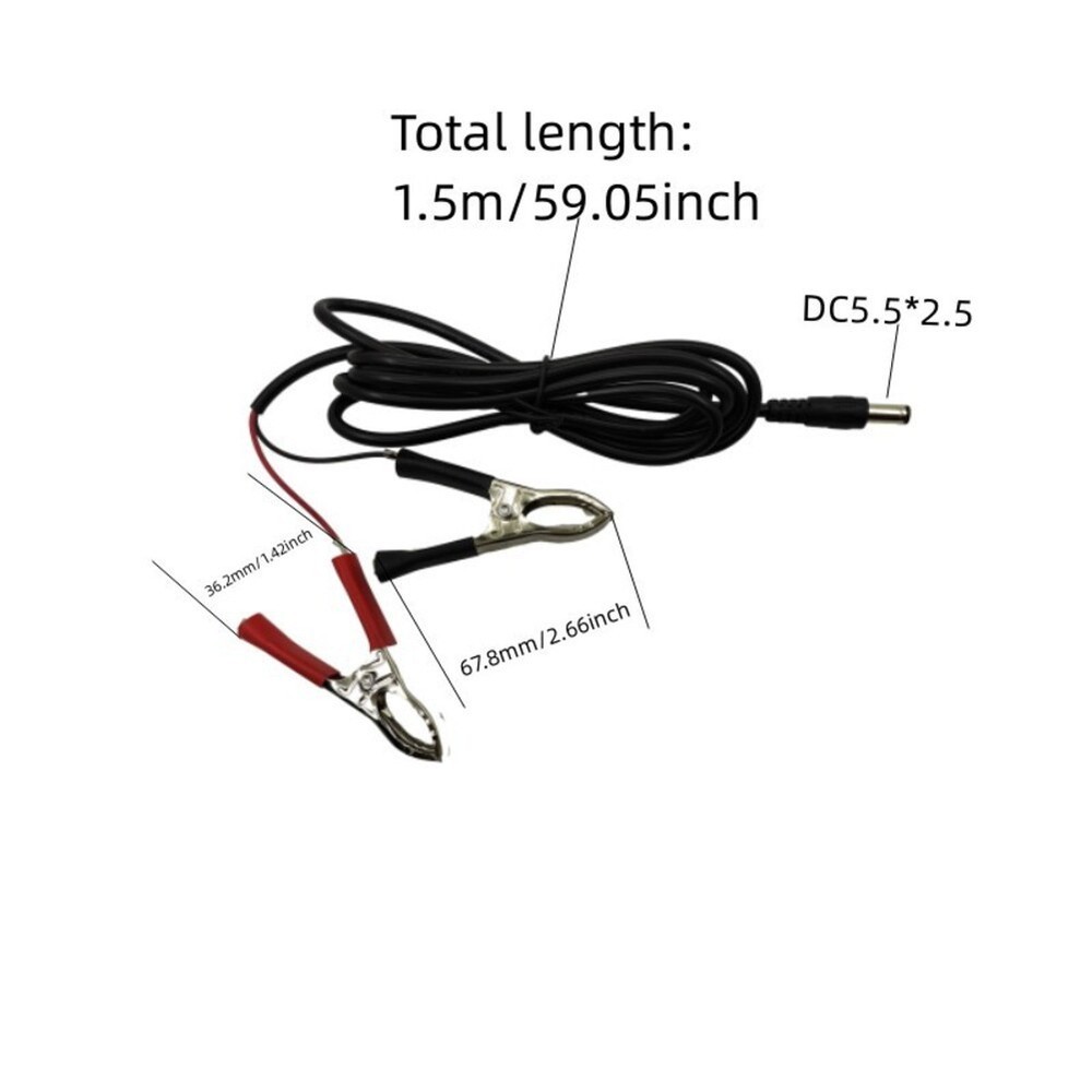 Efficient 1 5m Crocodile Wire Clip for Mobile Devices and Battery Usage