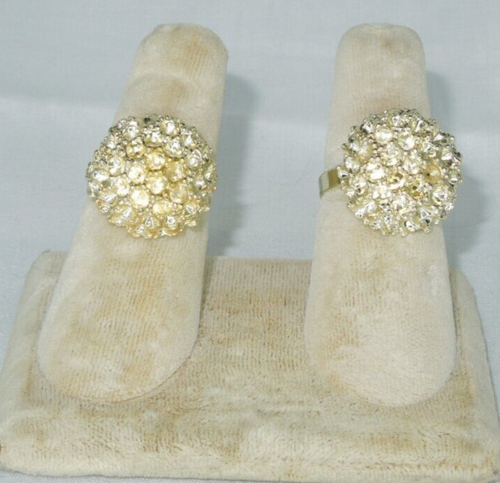 2 Ring Blanks Settings Cabochon Adjustable silver Plated Brass NEW 86O