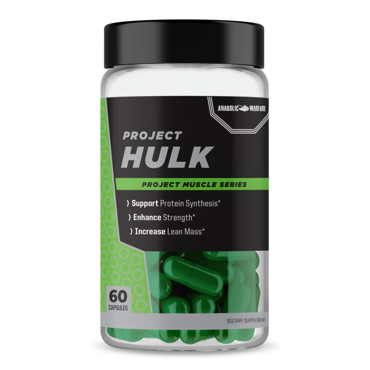 ANABOLIC WARFARE PROJECT HULK Protein Synthesis Strength Lean Mass 60 Capsules