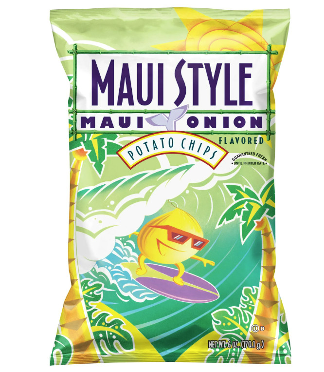Maui Style Maui Onion Flavored Kettle Chips 6oz Bag x2