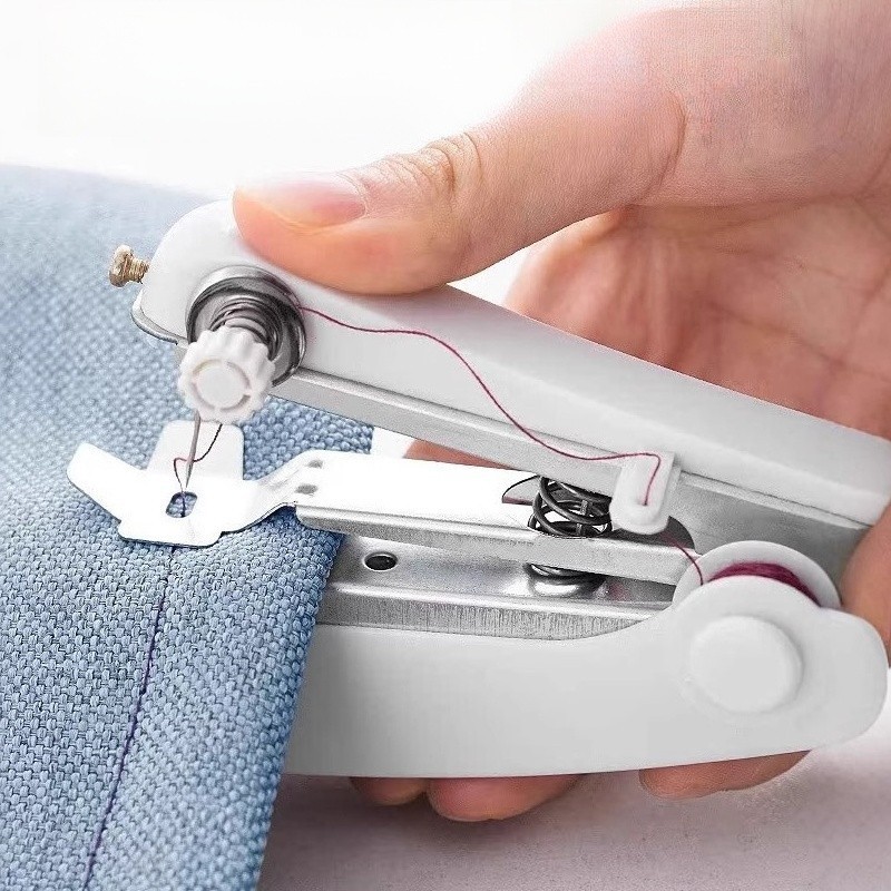 Portable Mini Sewing Machine Handheld Manual Stitching Quick Repair Tool