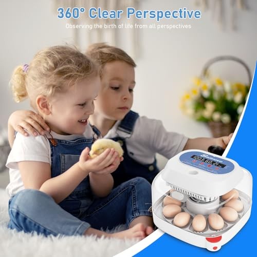 12 Egg Incubators for Hatching Eggs, Egg Incubator with Automatic Egg