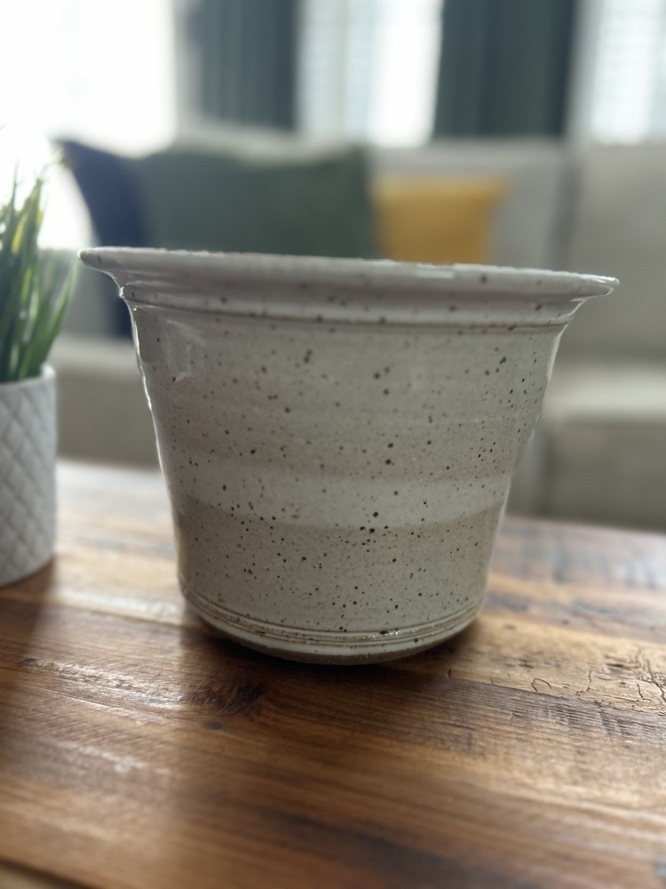 Handmade Pottery Planter Signed