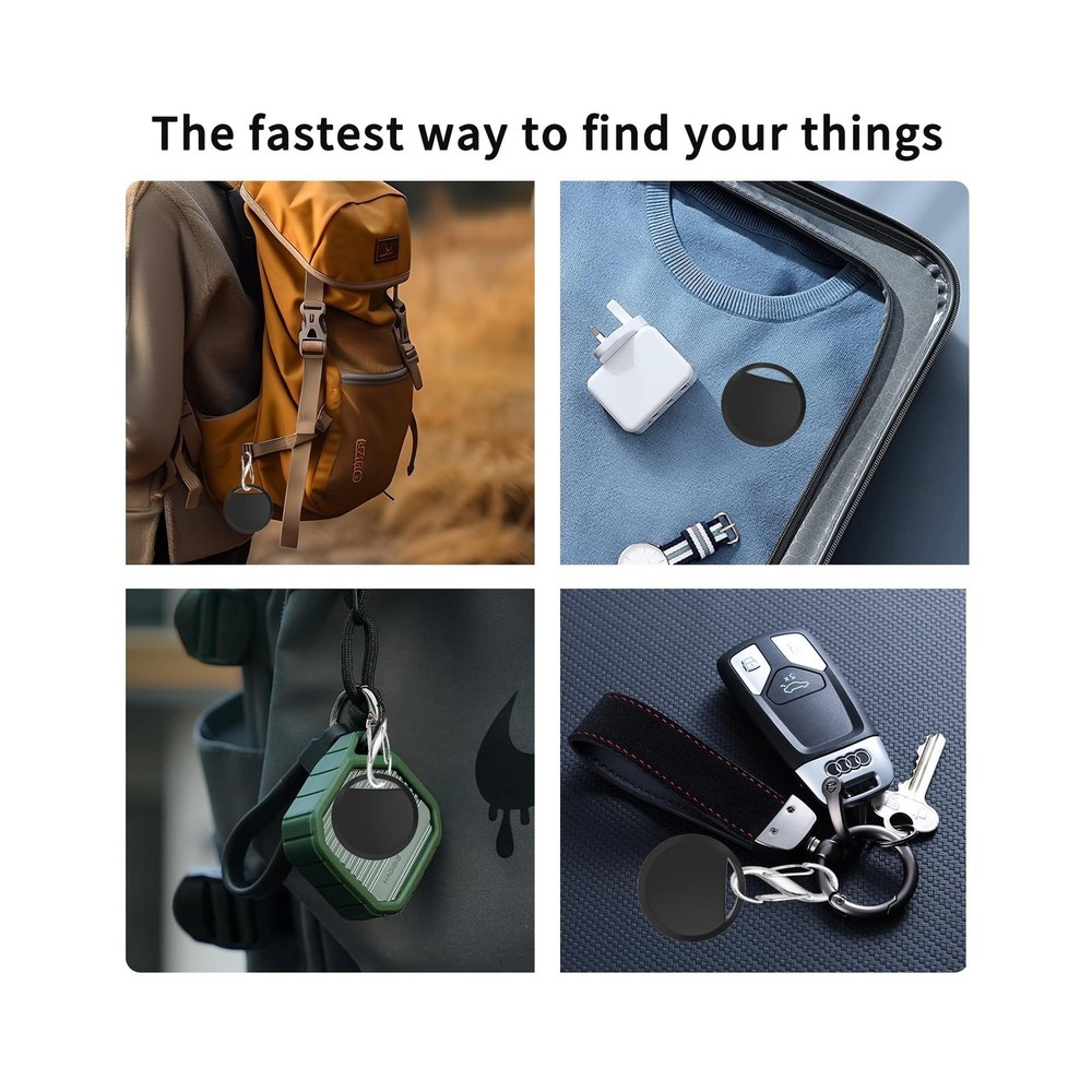 Air Tracker Tags 4 Pack Smart Tag Bluetooth Trackers Work with Apple Find My ...
