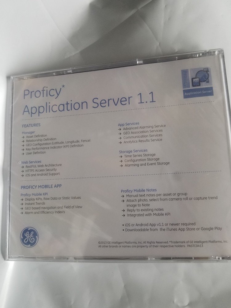 GE PROFICY APPLICATION SERVER 1.1