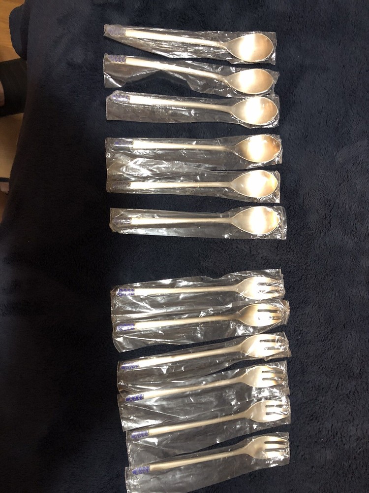 12 ,80% Silver Cocktail Servers,with Blue Enamel.