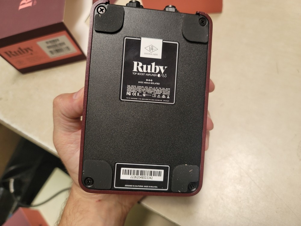 Universal Audio Ruby '63 Top Boost Amplifier Pedal Open Box
