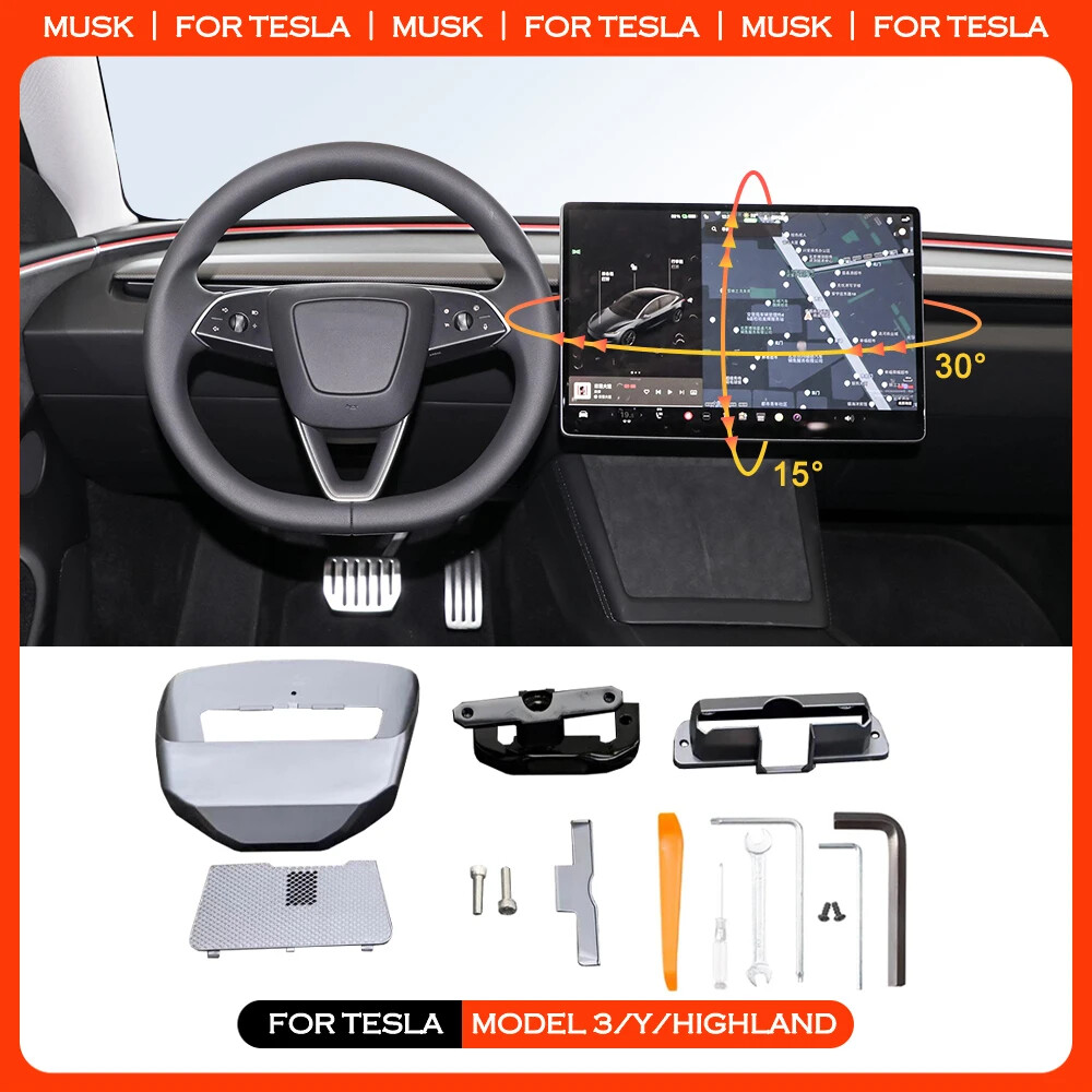 Screen Swivel Mount Screen Display GPS Rotation Bracket for tesla model 3 Y