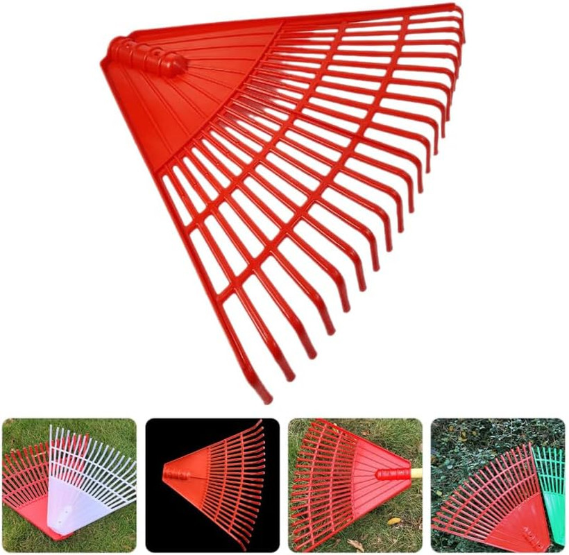 Lightweight Plastic Leaf Rake for Yard with 21 Teeth Large Garden Rake for Lawn
