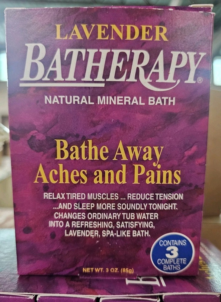 QUEEN HELENE Batherapy Natural Mineral Bath LAVENDER -3 Packets Inside