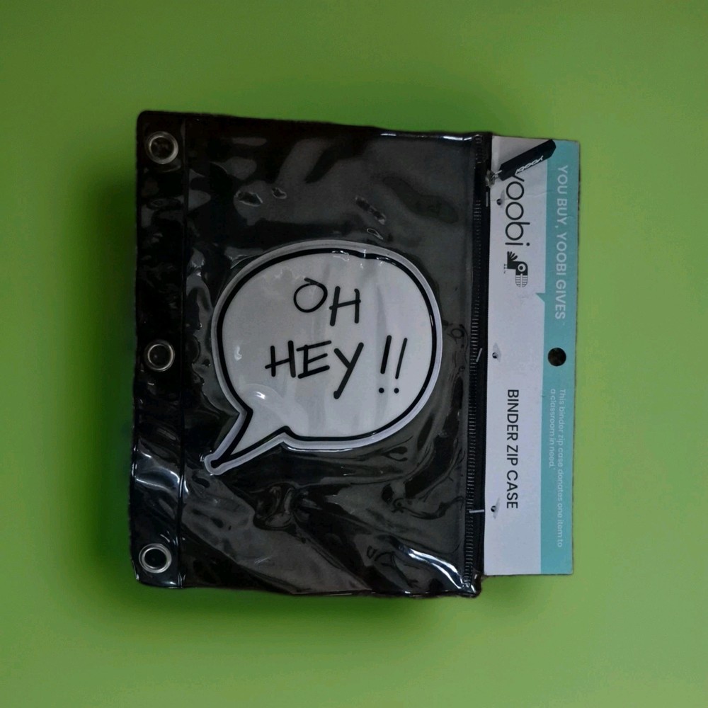 Yoobi Binder Zip Case "OH HEY!!"