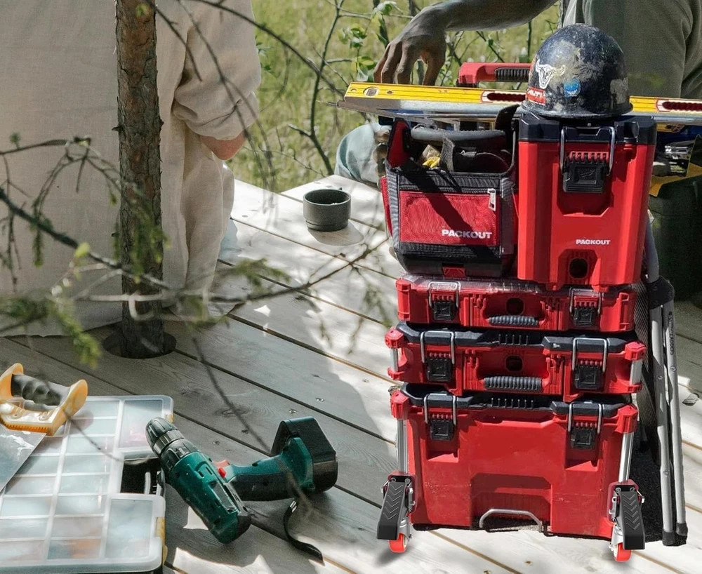 Milwaukee Packout Front Wheels Upgrade Kit for Easy Rolling Dolly Conversion