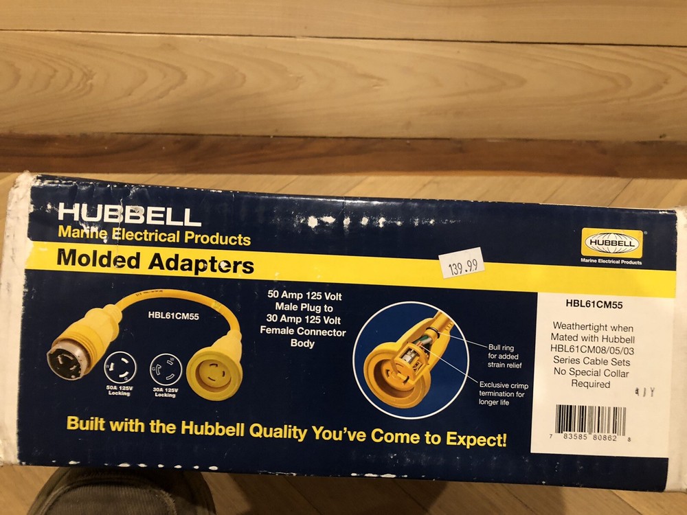 HUBBELL WIRING DEVICE-KELLEMS HBL61CM55 Marine Adapter