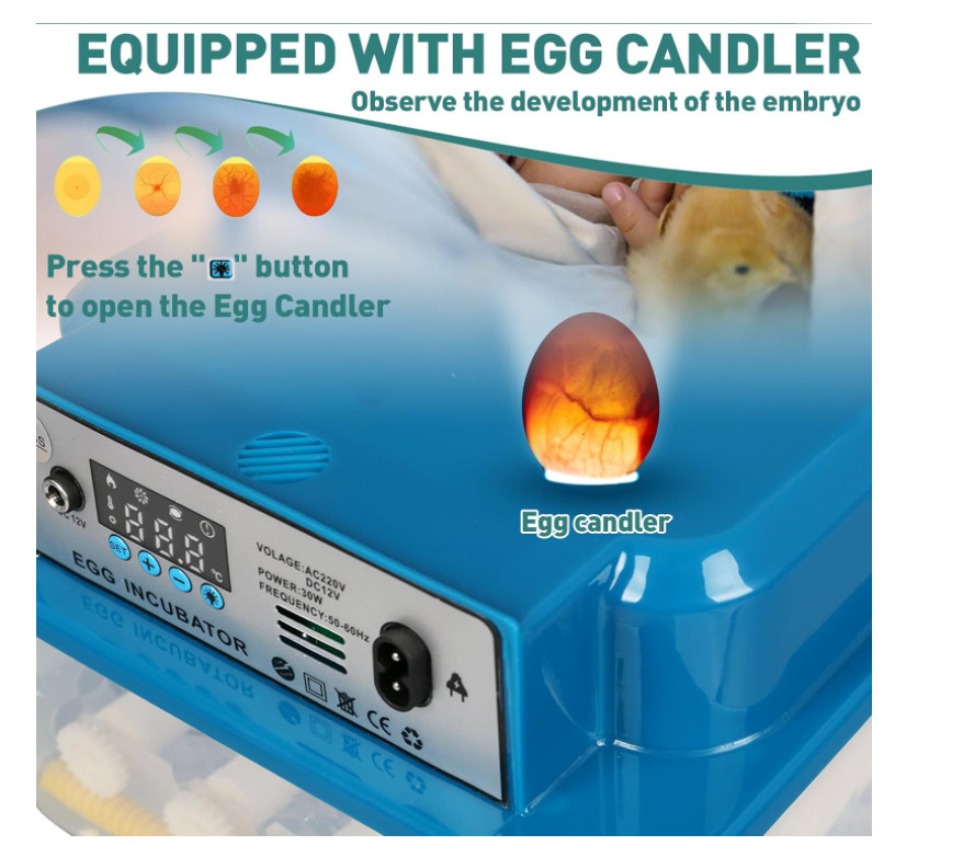 Automatic Incubator, Poultry Egg Incubator with Automatic Rotation System